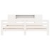 Estructura de cama sin colchón madera maciza blanca 200x200