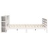 Estructura de cama sin colchón madera maciza blanca 200x200