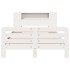 Estructura de cama sin colchón madera de pino blanca 140x190
