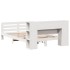 Estructura de cama sin colchón madera de pino blanca 140x190