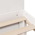 Cama con estantería sin colchón madera maciza blanca 140x190