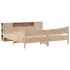 Estructura de cama sin colchón madera maciza de pino 180x200