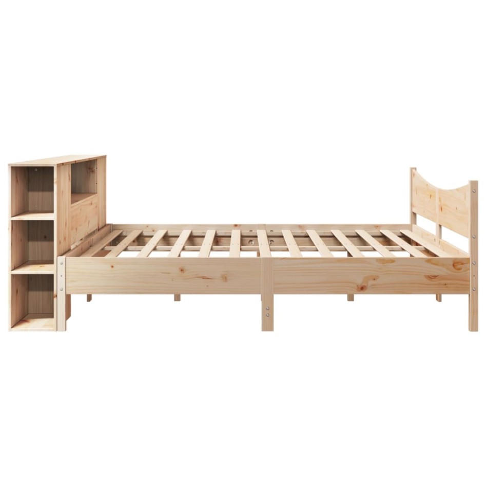 Estructura de cama sin colchón madera maciza de pino 180x200