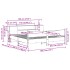 Estructura de cama sin colchón madera maciza de pino 180x200