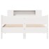 Estructura de cama sin colchón madera de pino blanca 120x200