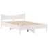 Estructura de cama sin colchón madera de pino blanca 120x200