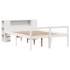 Cama con estantería sin colchón madera maciza blanca 150x200
