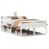 Cama con estantería sin colchón madera maciza blanca 140x200