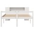 Cama con estantería sin colchón madera maciza blanca 140x200