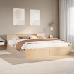 Estructura de cama sin colchón madera maciza de pino 180x200 cm