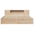 Estructura de cama sin colchón madera maciza de pino 180x200