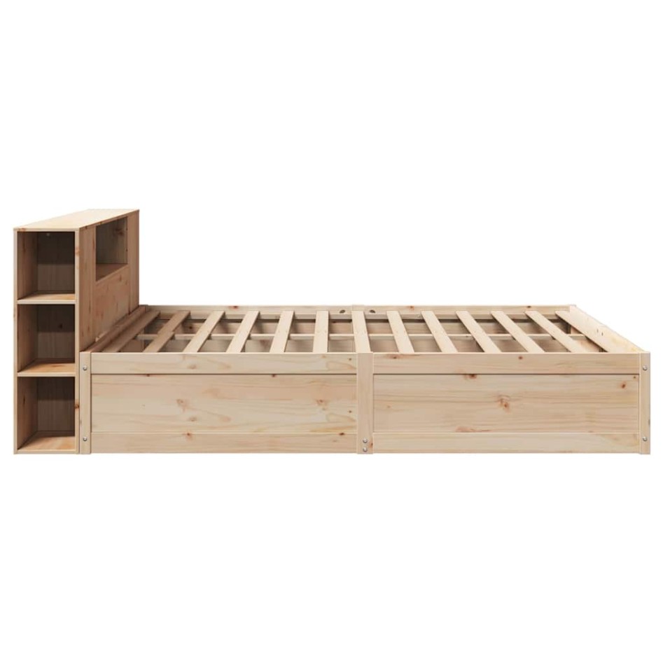 Estructura de cama sin colchón madera maciza de pino 180x200