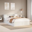 Estructura de cama sin colchón madera maciza de pino 160x200 cm