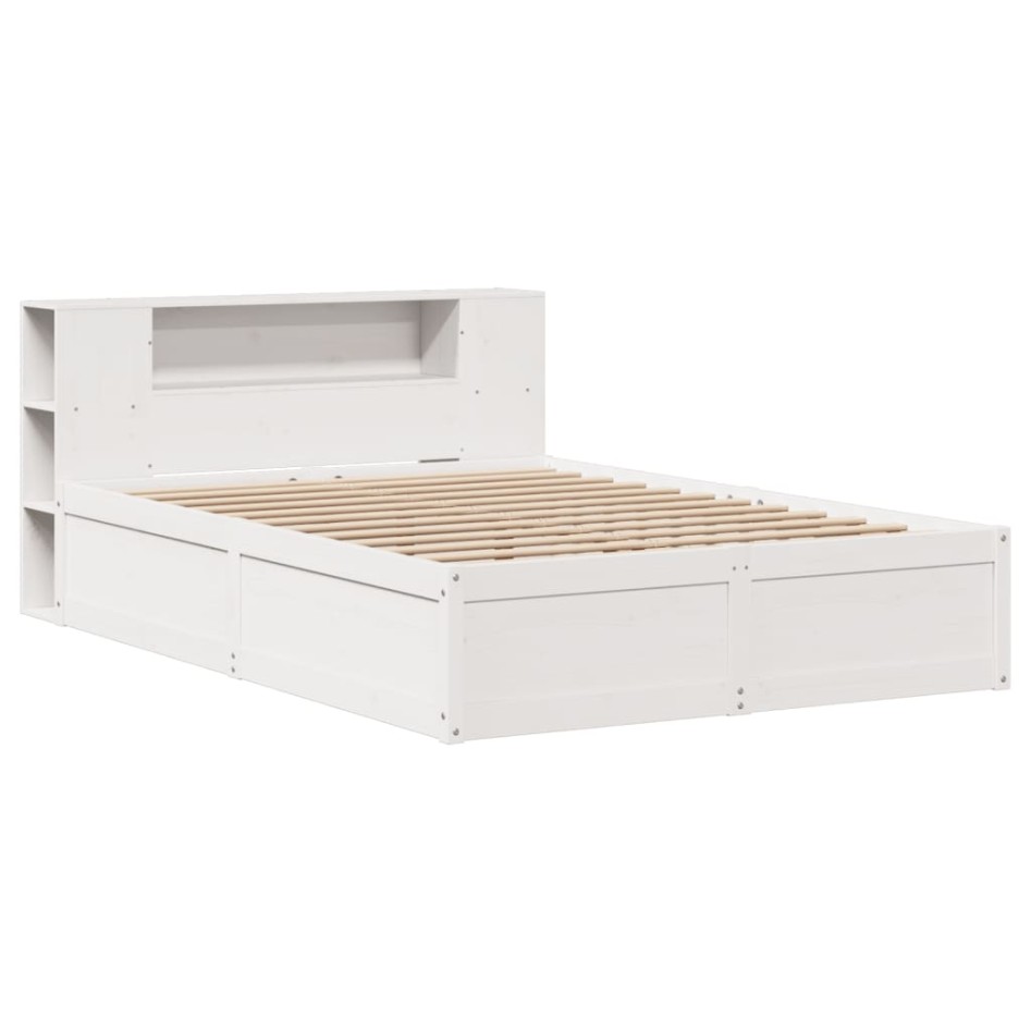 Estructura de cama sin colchón madera maciza de pino 160x200