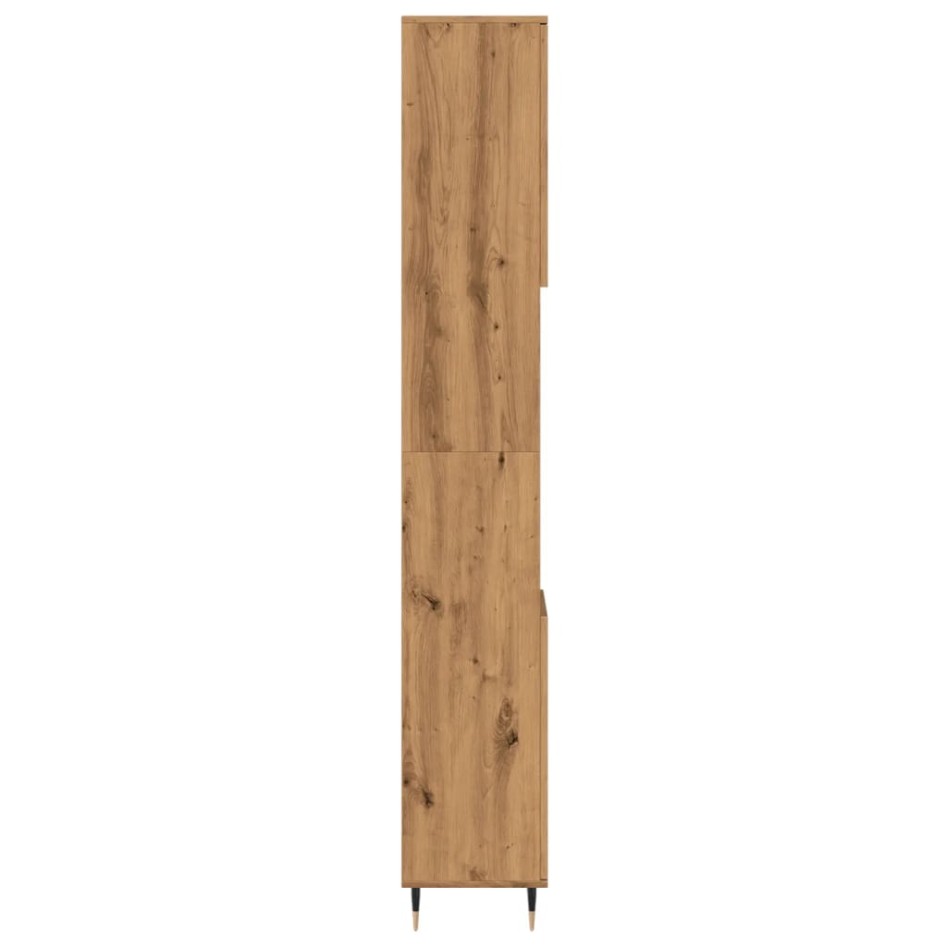 Armario de baño madera contrachapada roble artisan 30x30x190