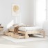 Estructura de cama sin colchón madera maciza de pino 100x200