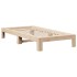 Estructura de cama sin colchón madera maciza de pino 100x200