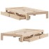 Estructura de cama sin colchón madera maciza de pino 100x200