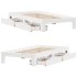 Estructura de cama sin colchón madera maciza blanca 75x190