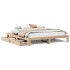 Estructura de cama sin colchón madera maciza de pino 180x200