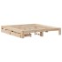 Estructura de cama sin colchón madera maciza de pino 180x200