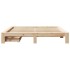 Estructura de cama sin colchón madera maciza de pino 180x200