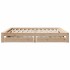 Estructura de cama sin colchón madera maciza de pino 180x200