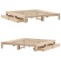 Estructura de cama sin colchón madera maciza de pino 180x200