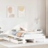 Estructura de cama sin colchón madera maciza blanca 120x190