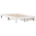Estructura de cama sin colchón madera maciza blanca 120x190