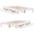 Estructura de cama sin colchón madera maciza blanca 120x190