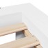 Estructura de cama sin colchón madera maciza blanca 120x190