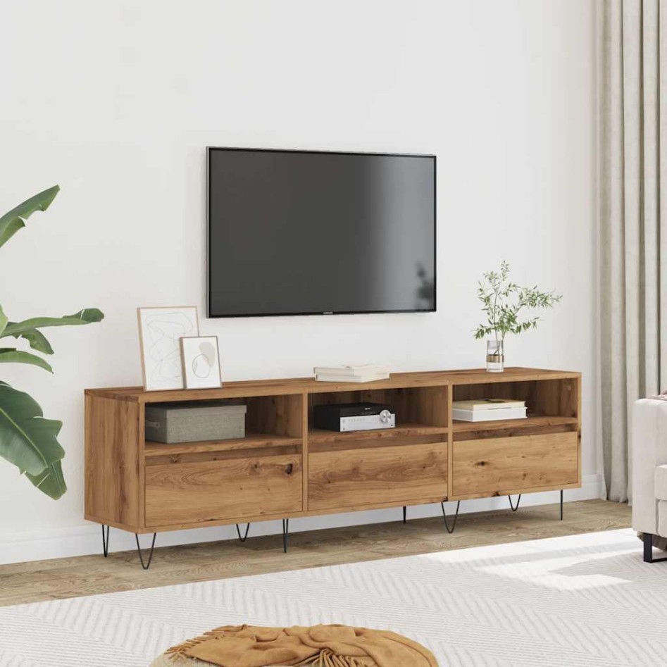 Mueble de TV madera de ingeniería roble artisan 150x30x44,5