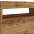 Mueble de TV luces LED madera roble artisan 120x35x40