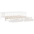Sofá cama nido con cajones sin colchón blanco 90x200