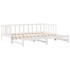 Sofá cama nido con cajones sin colchón blanco 90x200