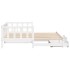 Sofá cama nido con cajones sin colchón blanco 90x200