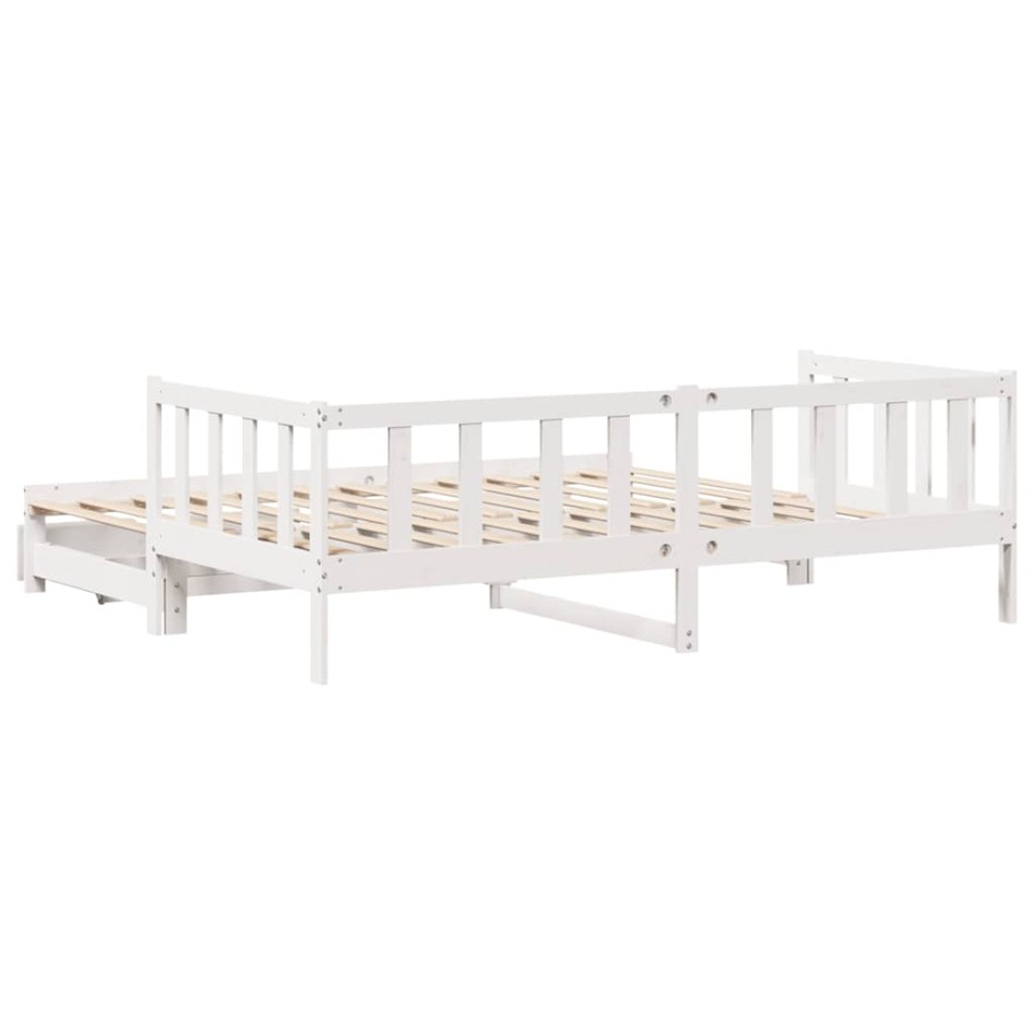 Sofá cama nido con cajones sin colchón blanco 90x200