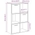 Estantería de madera de ingeniería roble artisan 60,5x30x90