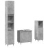 Set muebles de baño 2 piezas madera contrachapada gris