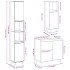 Set muebles de baño 2 piezas madera contrachapada gris