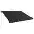 Toldo retráctil manual gris antracita 450x300
