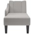 Chaise longue con reposabrazos derecho tela gris