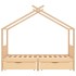 Estructura cama niños con cajones madera maciza pino 90x200