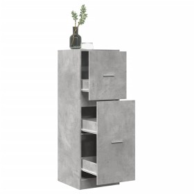 Armario botiquín madera ingeniería gris hormigón 40x41x118