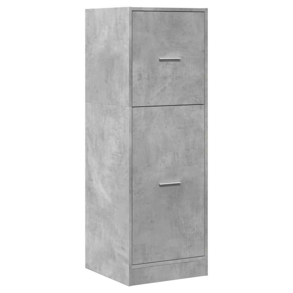 Armario botiquín madera ingeniería gris hormigón 40x41x118