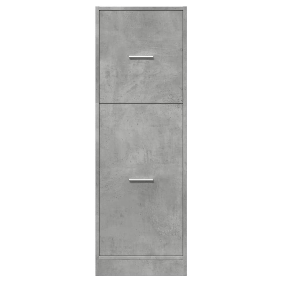 Armario botiquín madera ingeniería gris hormigón 40x41x118
