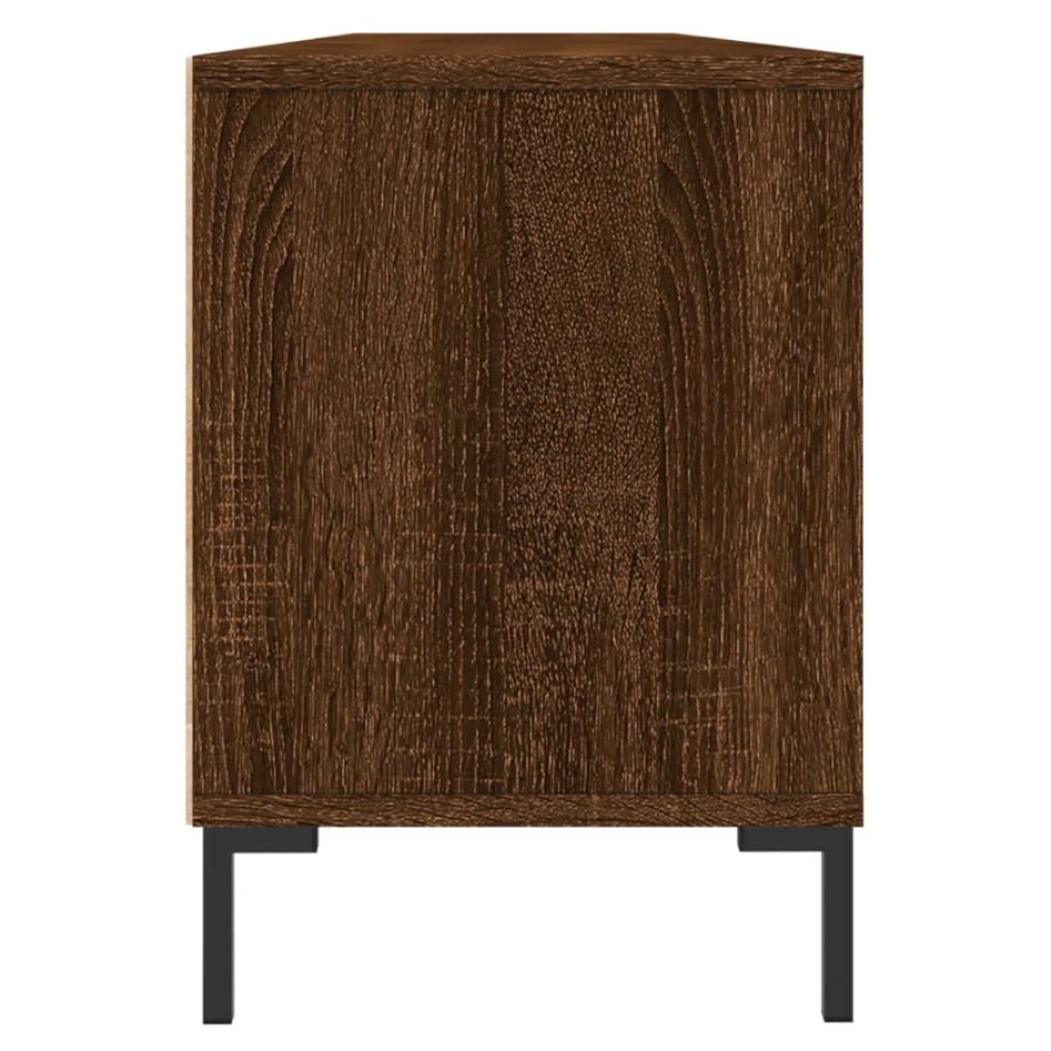 Mueble de TV madera contrachapada roble marrón 150x30x44,5