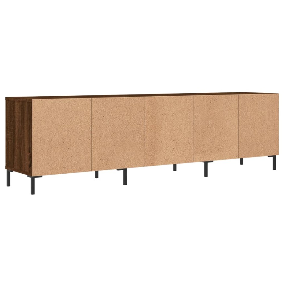 Mueble de TV madera contrachapada roble marrón 150x30x44,5
