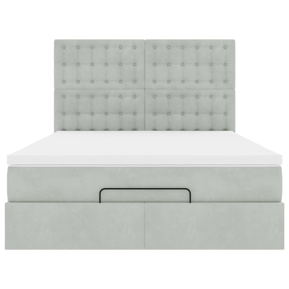 Estructura cama otomana colchones gris claro